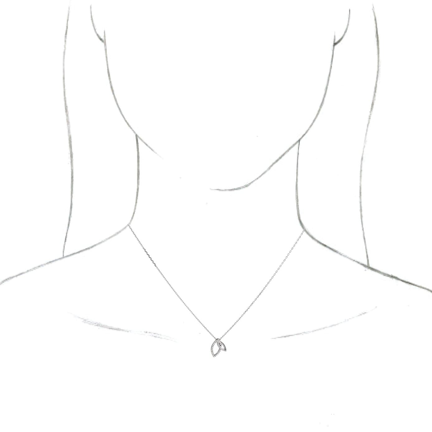 Double Leaf Necklace or Pendant view 3