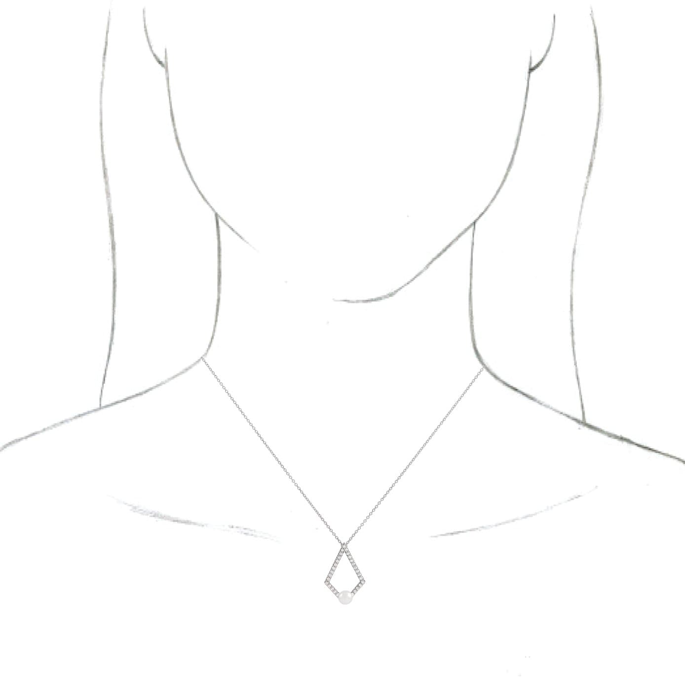 Pearl Geometric Necklace or Pendant view 3