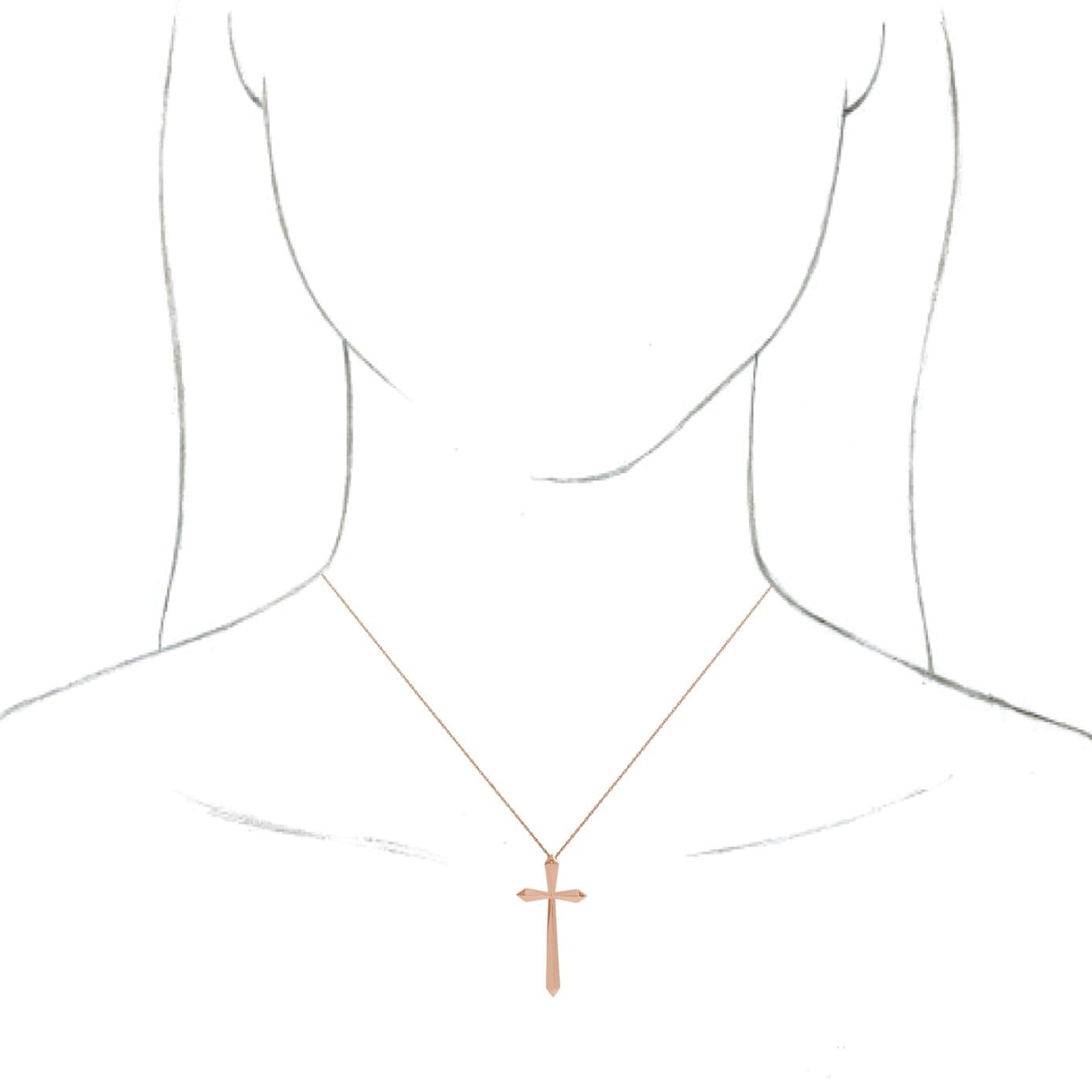 Elongated Cross Necklace or Pendant view 3