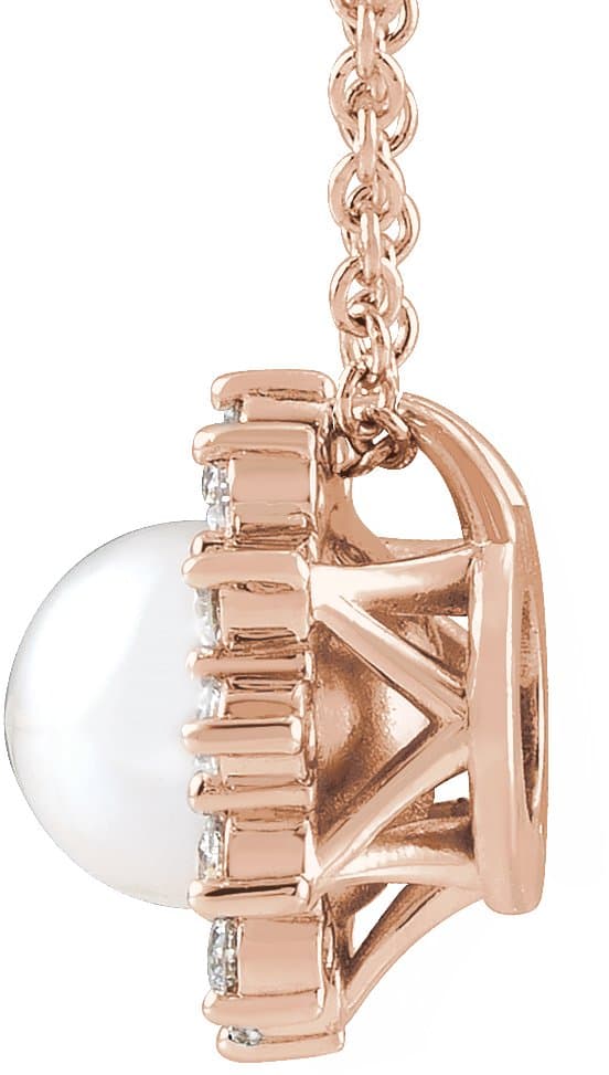 Halo-Style Pearl Necklace or Pendant view 2