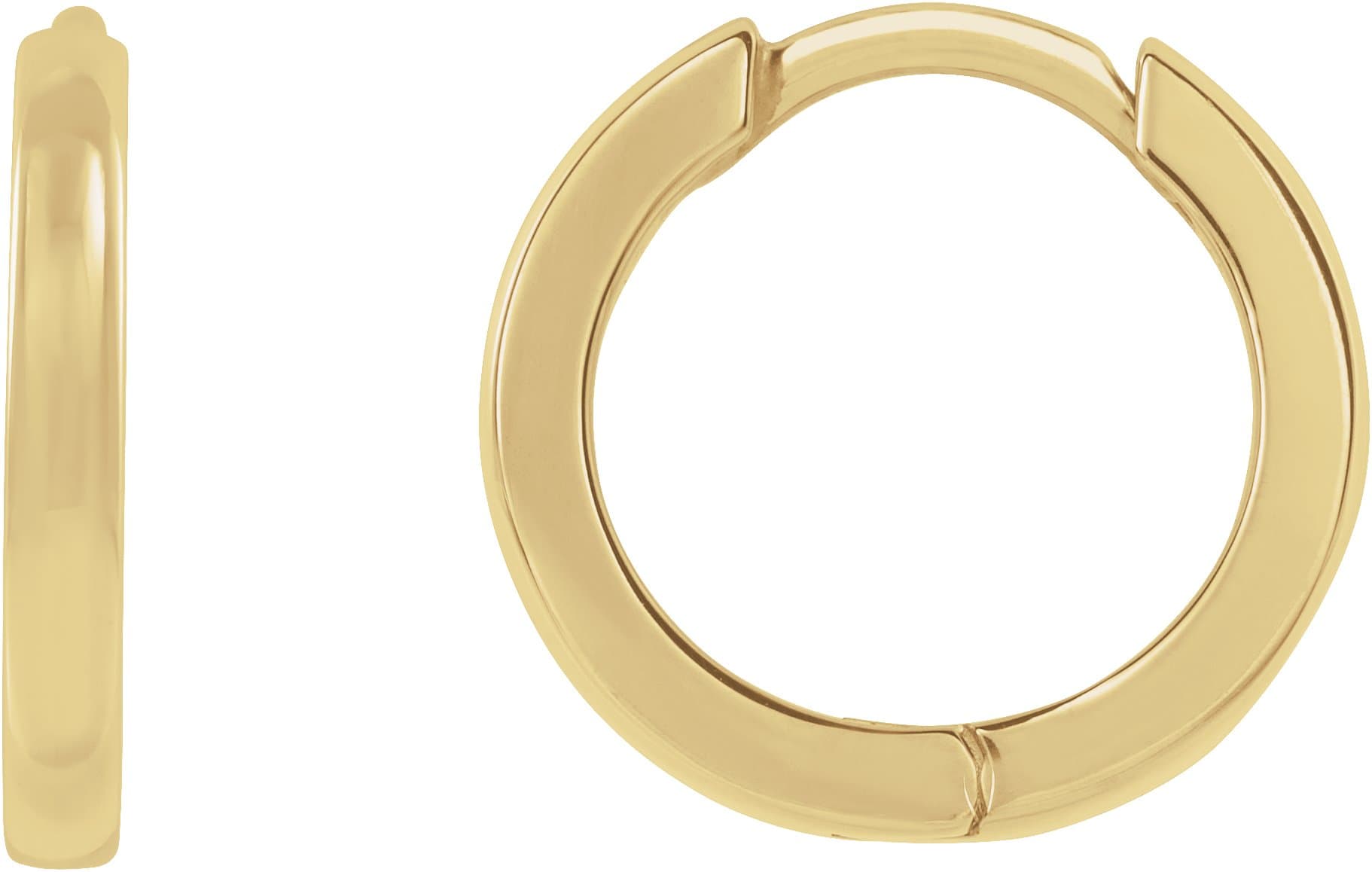 14K Rose Hinged 10 mm Hoop Earring