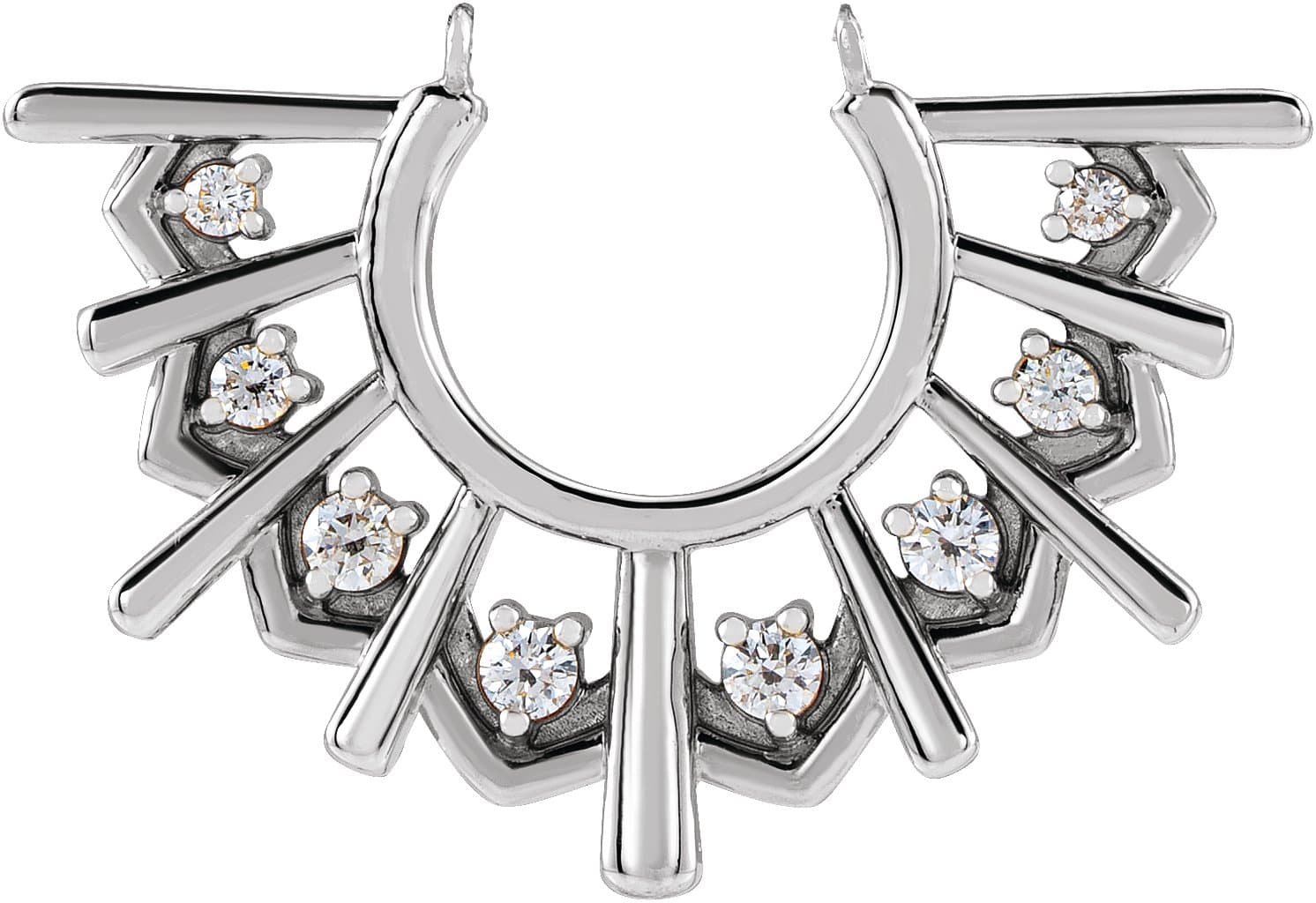 14K Rose 1/8 CTW Natural Diamond Fan 18 Necklace