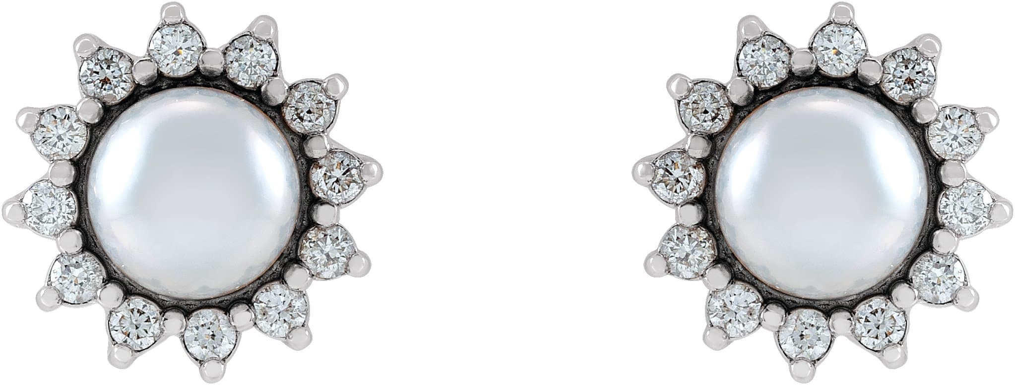 Halo-Style Pearl Earrings view 2