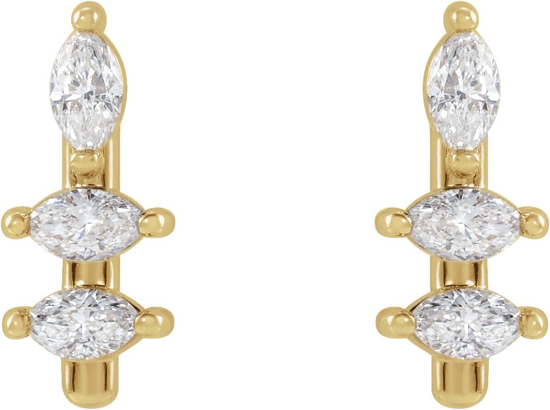 Marquise Bar Earrings view 2