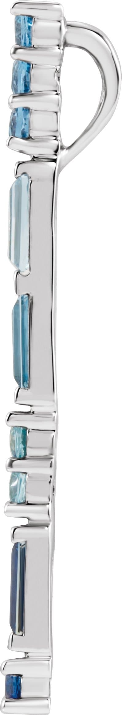 Baguette Bar Necklace or Slide Pendant view 2