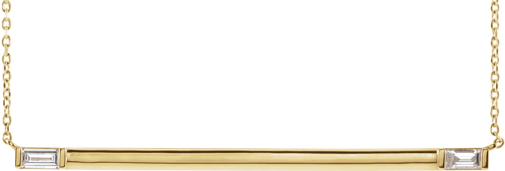 14K Rose 1/4 CTW Natural Diamond Bar 16 Necklace
