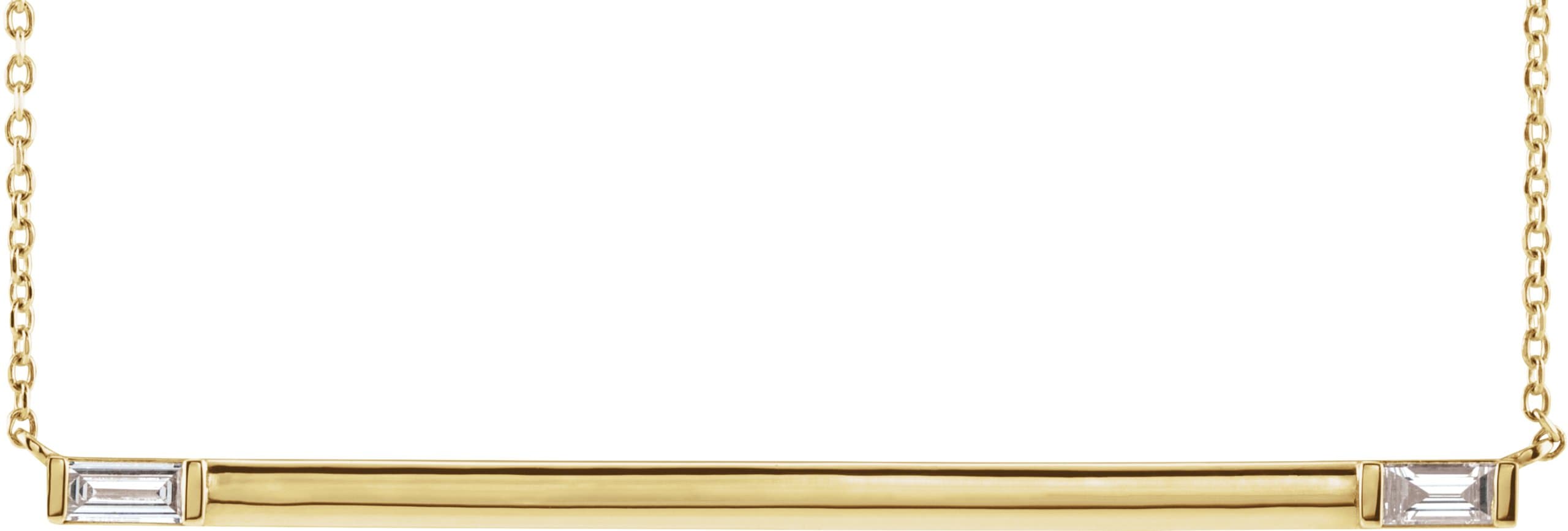 14K Rose 1/4 CTW Natural Diamond Bar 16 Necklace