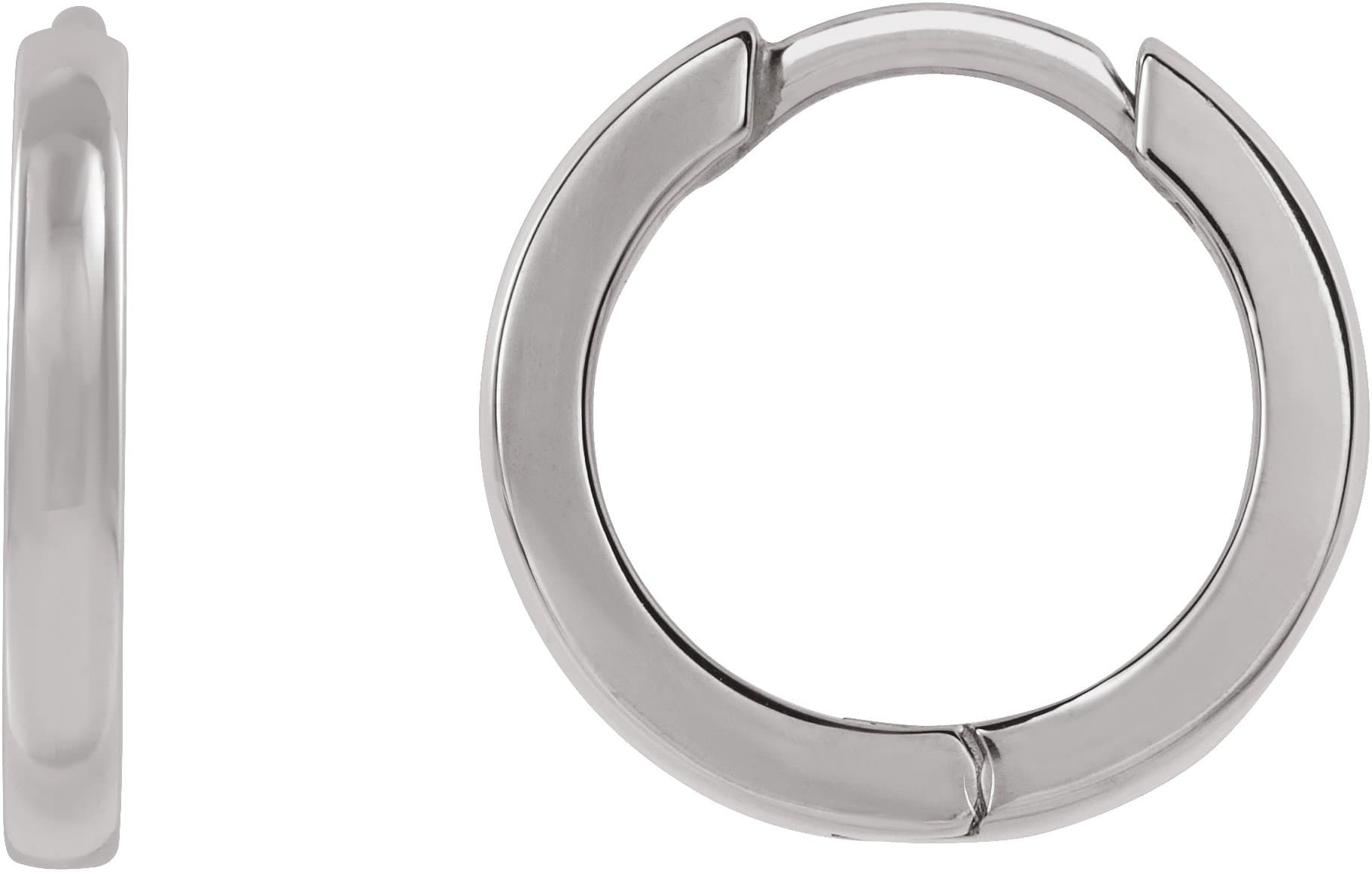 14K Rose Hinged 10 mm Hoop Earring