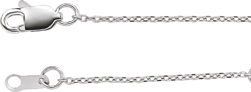 10K Rose 1 mm Diamond-Cut Cable 16 Chain