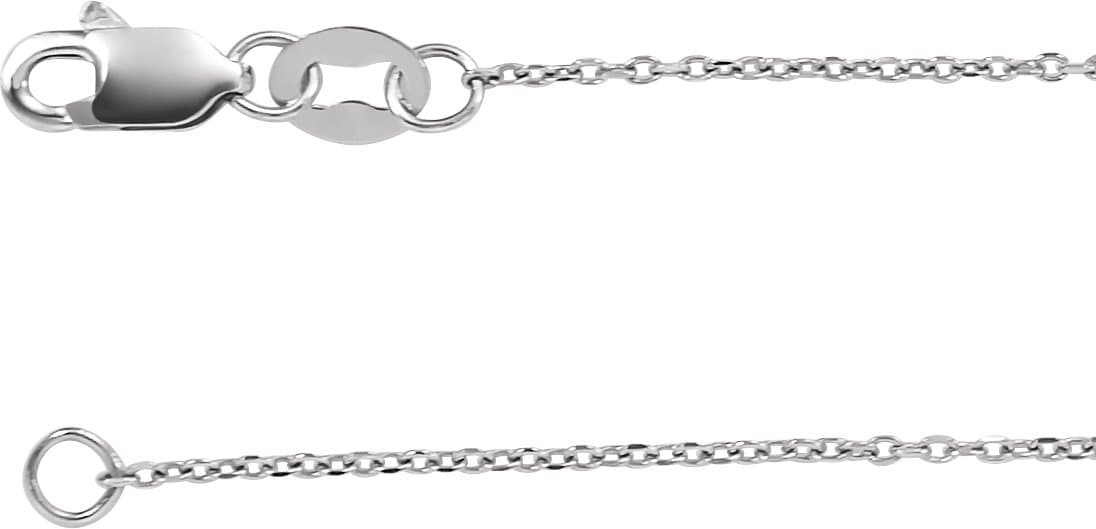 10K Rose 1 mm Diamond-Cut Cable 16 Chain