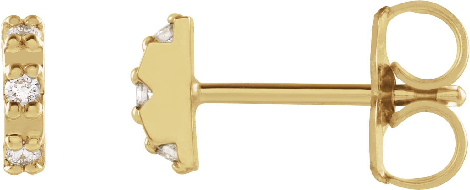14K Rose .02 CTW Natural Diamond Earring