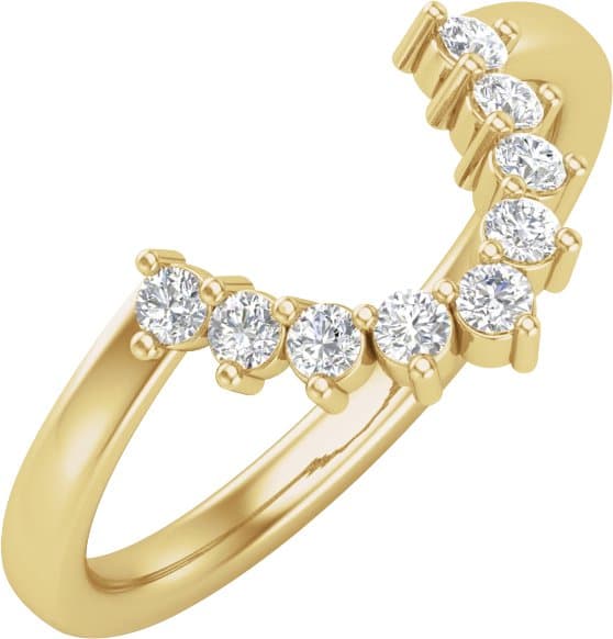 14K Rose 1/3 CTW Natural Diamond Matching Band
