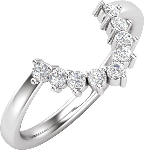 14K Rose 1/3 CTW Natural Diamond Matching Band