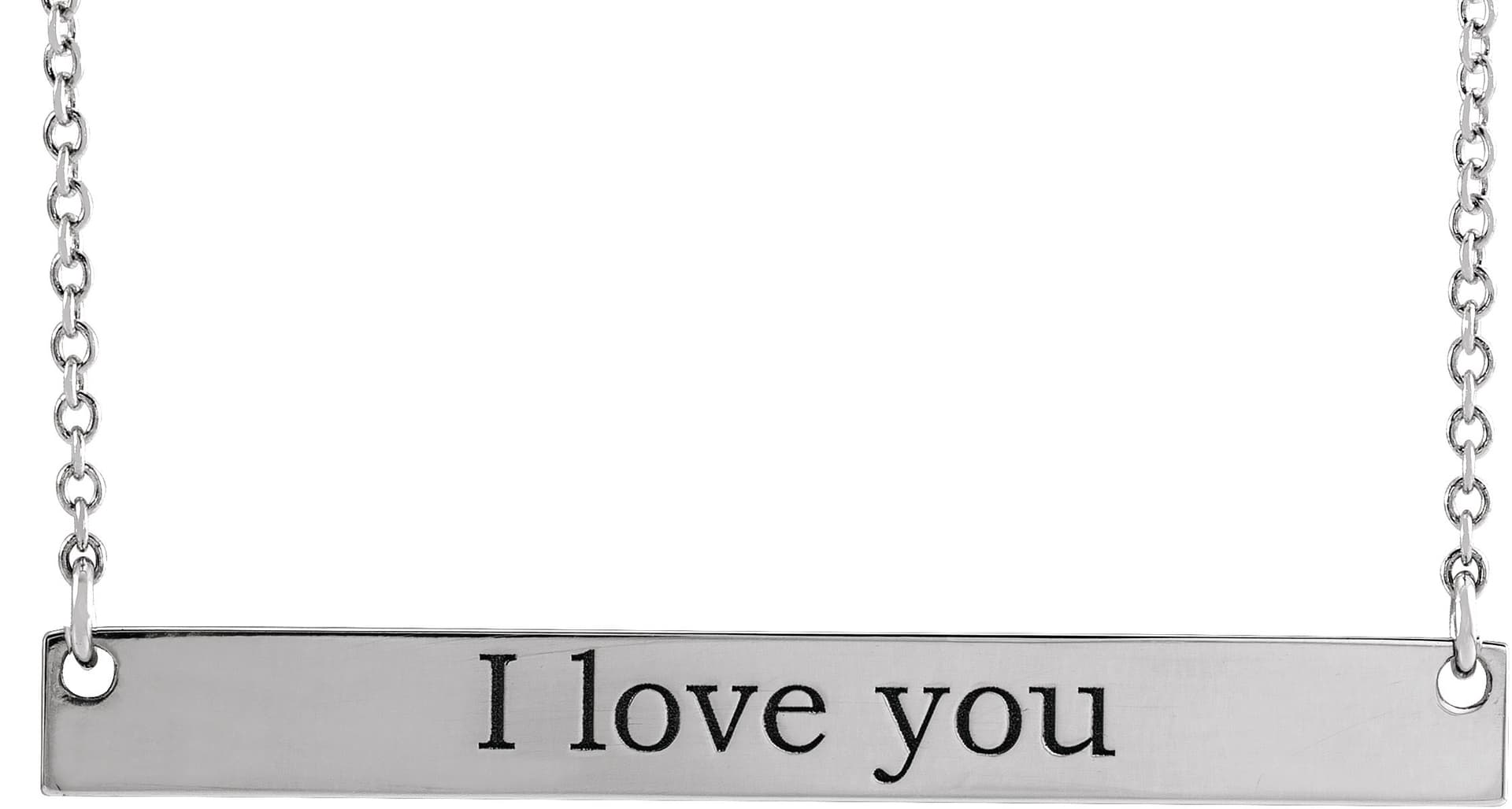 Engravable Bar Necklace view 3