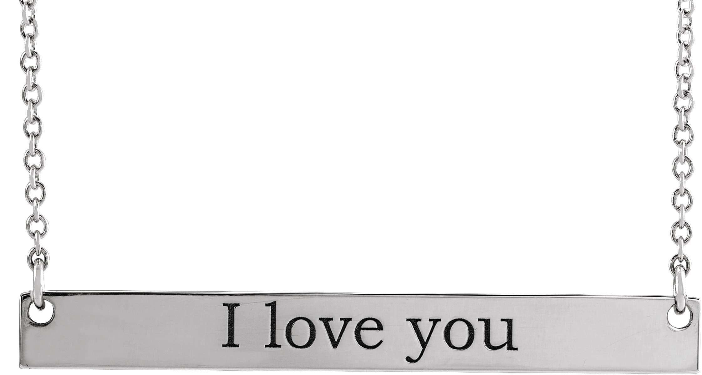 Engravable Bar Necklace view 3