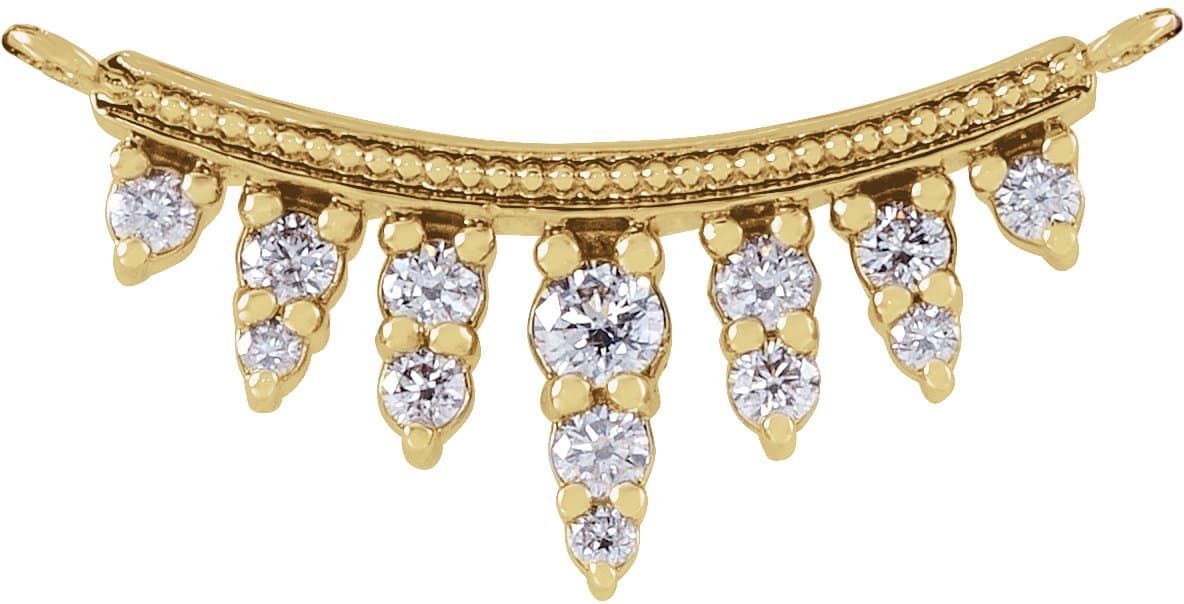 14K Rose 1/6 CTW Natural Diamond Bar 18 Necklace