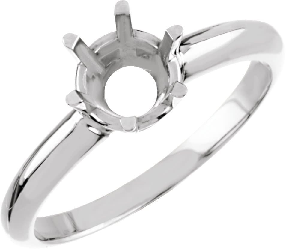 10K Yellow Gold 5 mm Round Engagement Ring Mounting