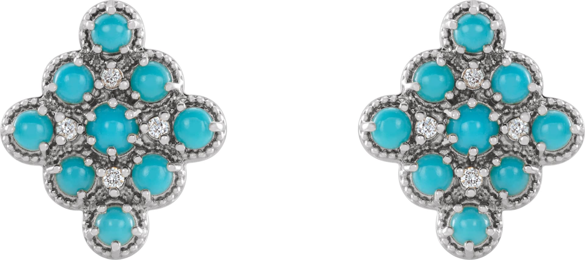 Geometric Cabochon Earrings view 2