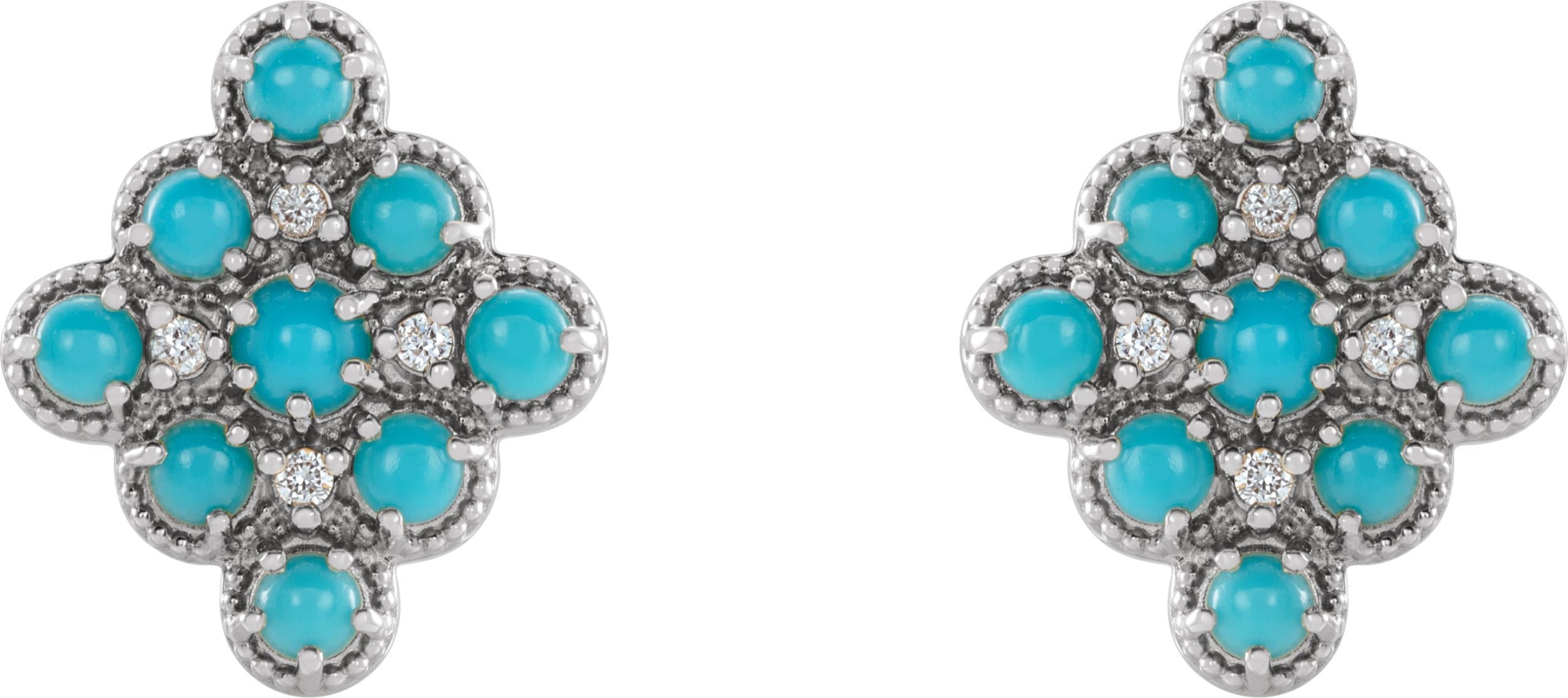 Geometric Cabochon Earrings view 2