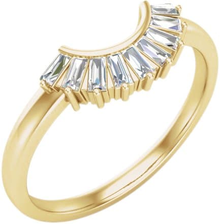 14K Rose 1/4 CTW Lab-Grown Diamond Contour Band