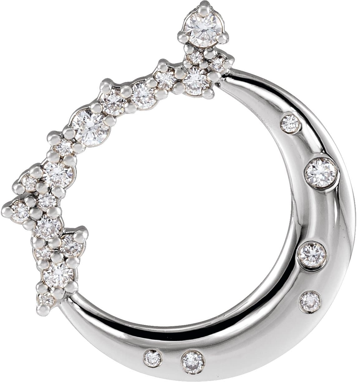 14K Rose 1/4 CTW Lab-Grown Diamond Crescent Moon Pendant