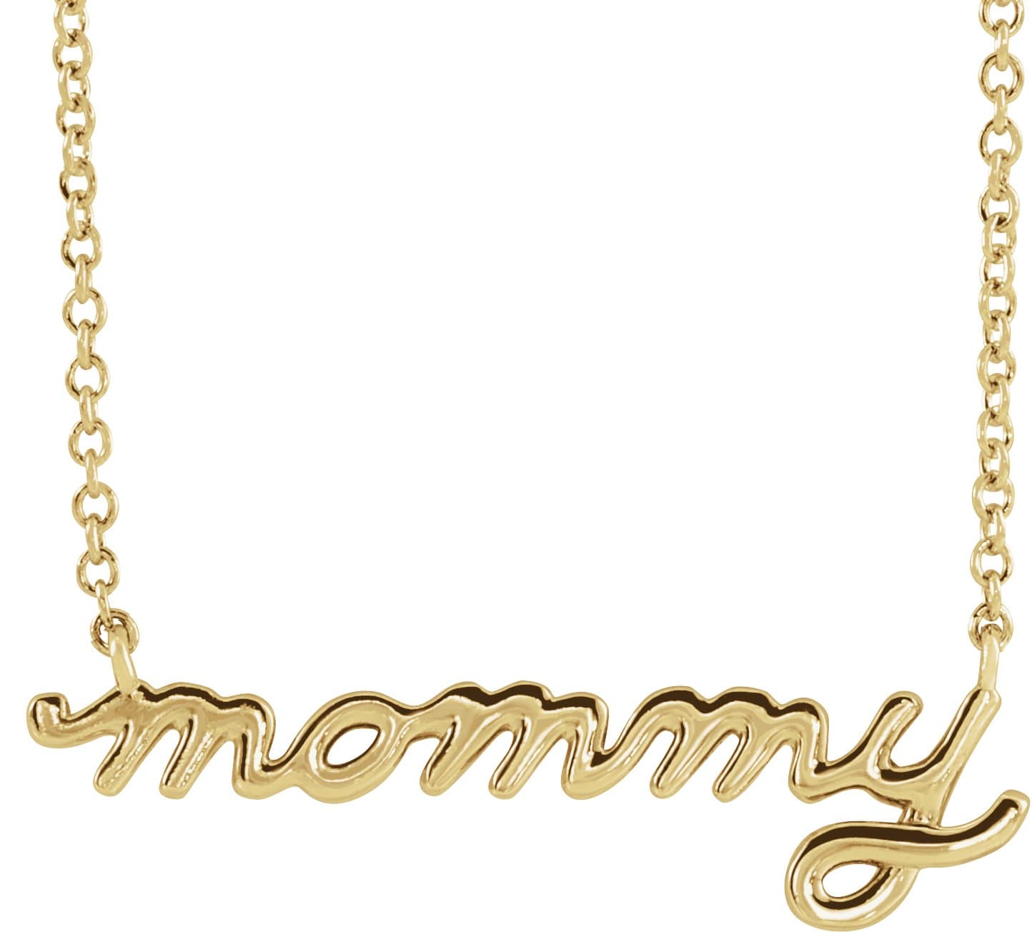14K Rose Petite Mommy Script 16 Necklace