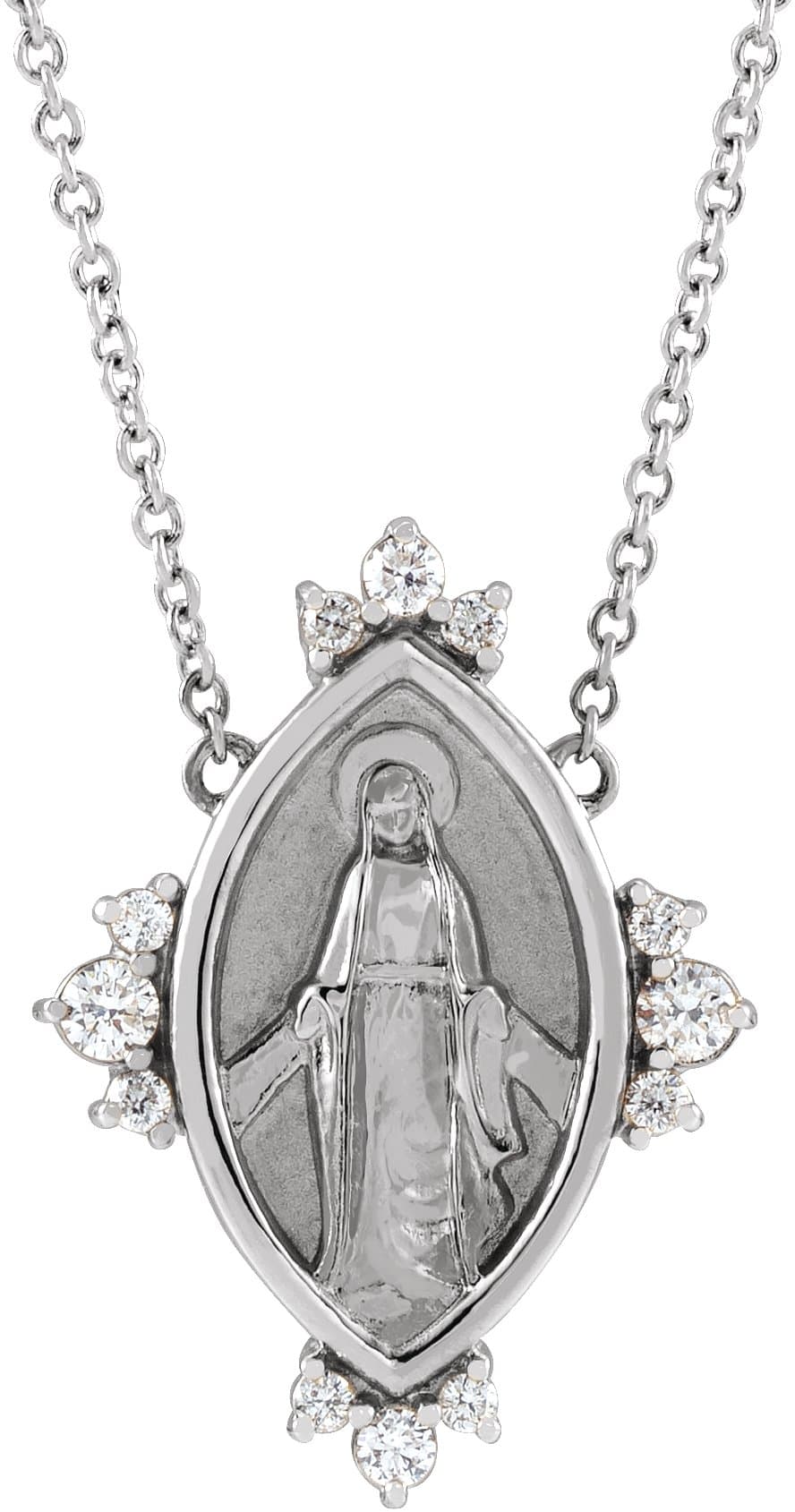 14K Rose 1/5 CTW Natural Diamond Miraculous 18 Necklace