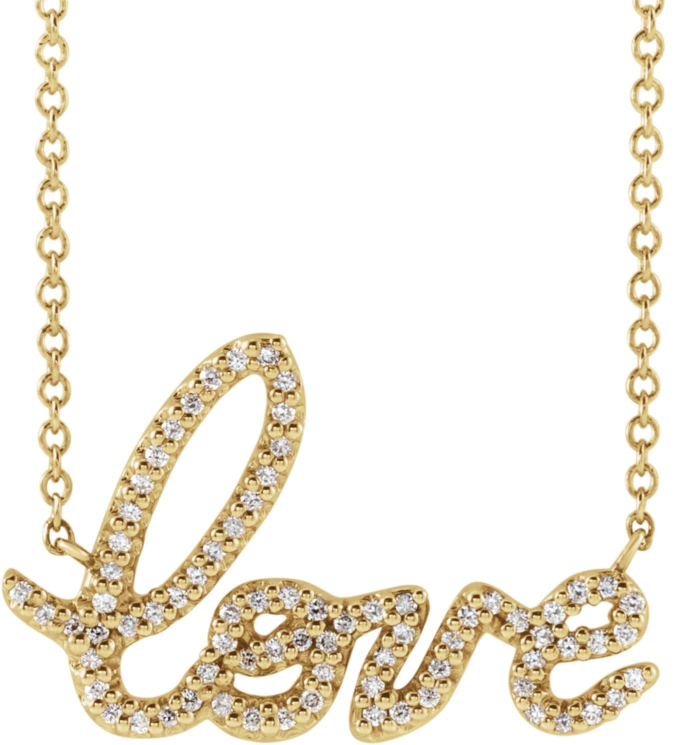 14K Rose 1/6 CTW Natural Diamond Love 18 Necklace