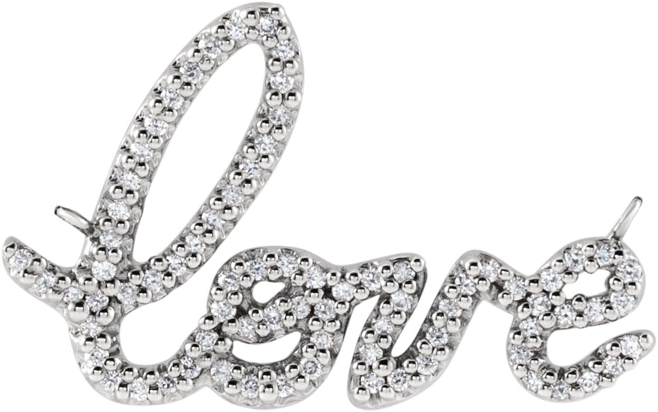14K Rose 1/6 CTW Natural Diamond Love 18 Necklace