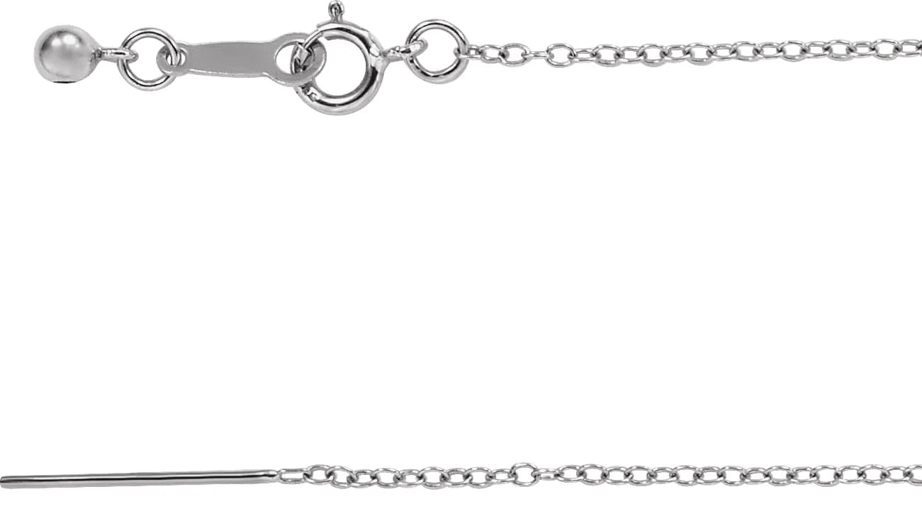 1.1 mm Adjustable Threader Cable Chain, view 3