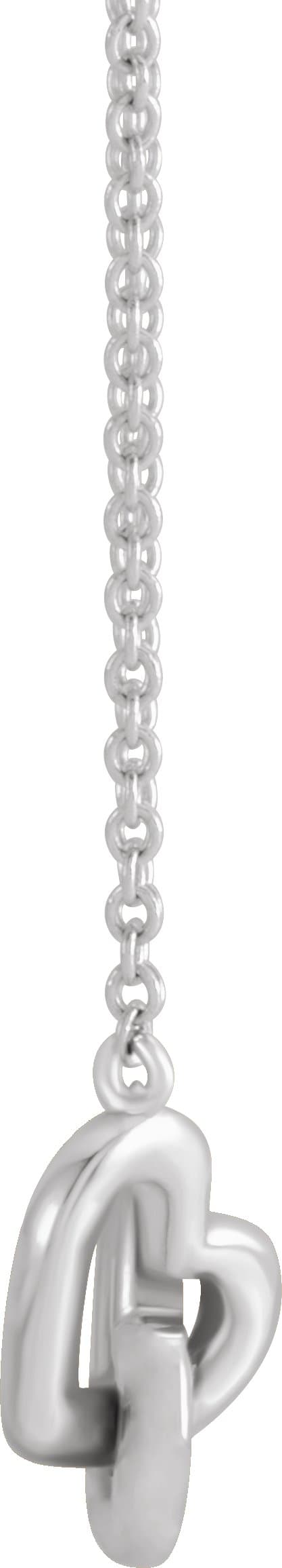 Interlocking Heart Necklace or Center view 2