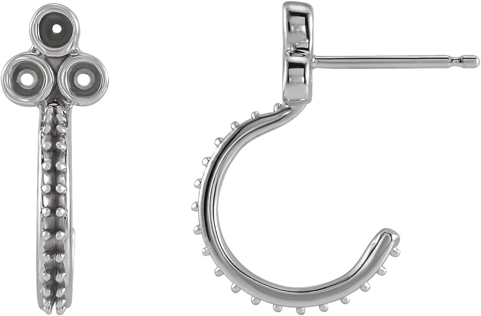14K Rose Gold 1/2 CTW Natural Diamond Hoop Earrings