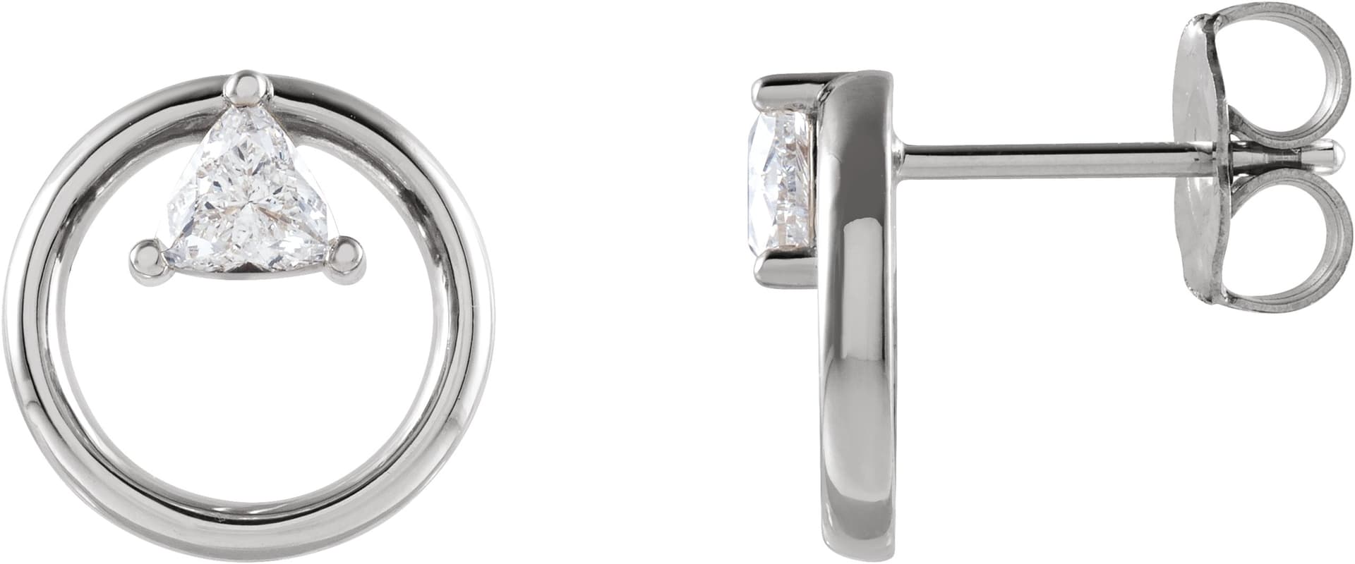 14K Yellow 1/4 CTW Natural Diamond Geometric Earrings