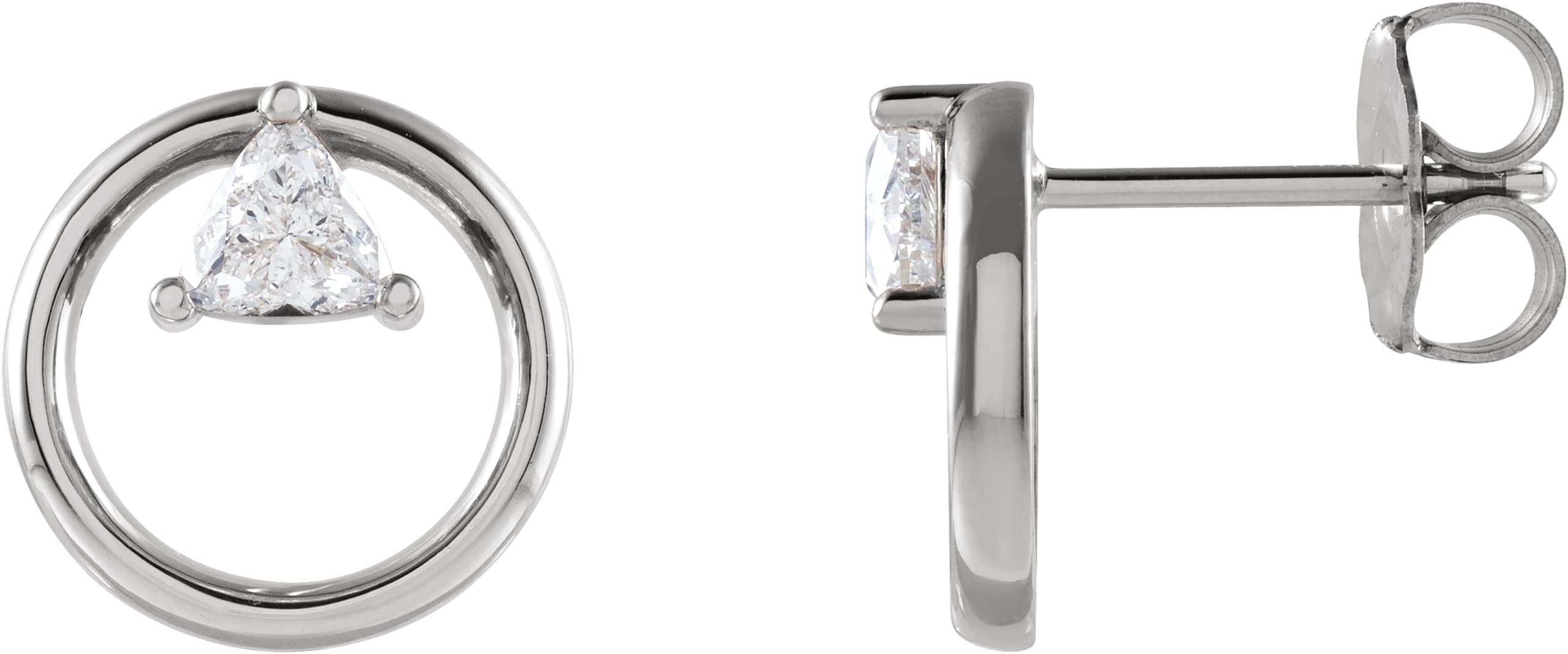 14K Yellow 1/4 CTW Natural Diamond Geometric Earrings