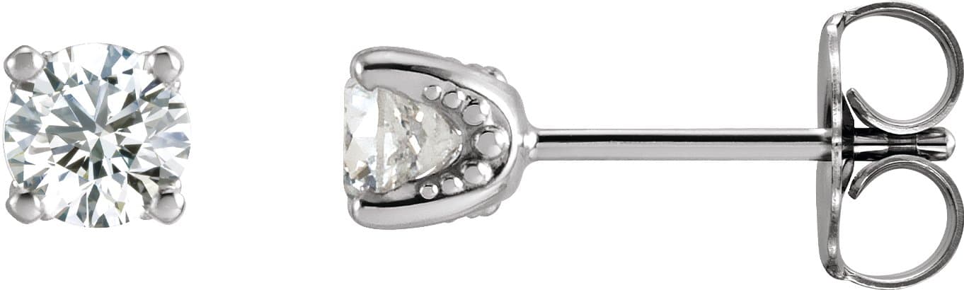 14K Rose 1/2 CTW Lab-Grown Diamond Stud Earrings
