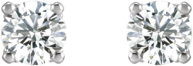 Round 4-Prong Stud Earrings — view 3
