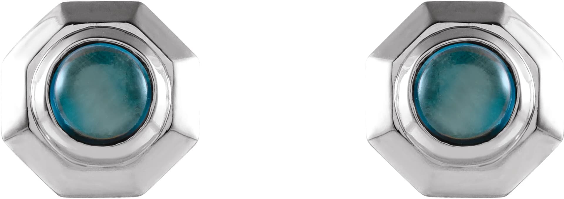 Geometric Cabochon Earrings, view 3