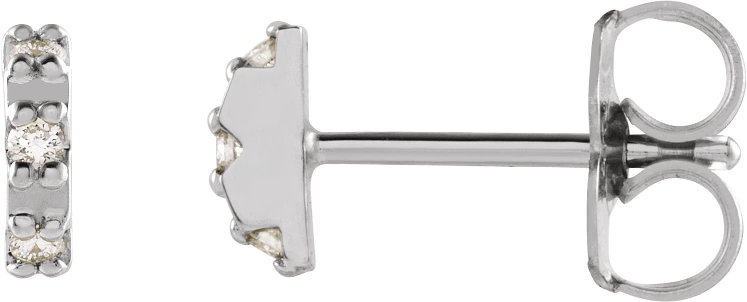 14K Rose .02 CTW Natural Diamond Earring