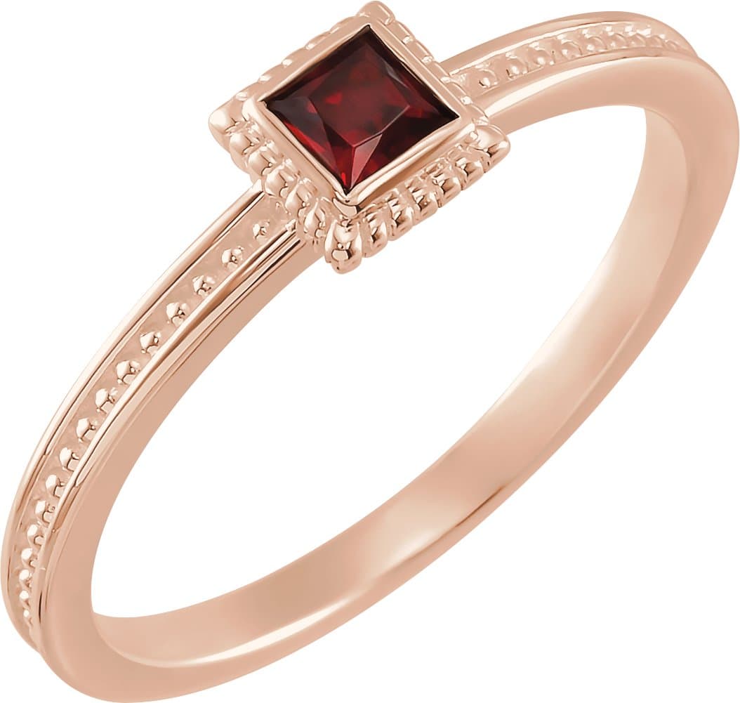 14K Rose 1/6 CTW Natural Diamond Family Stackable Ring