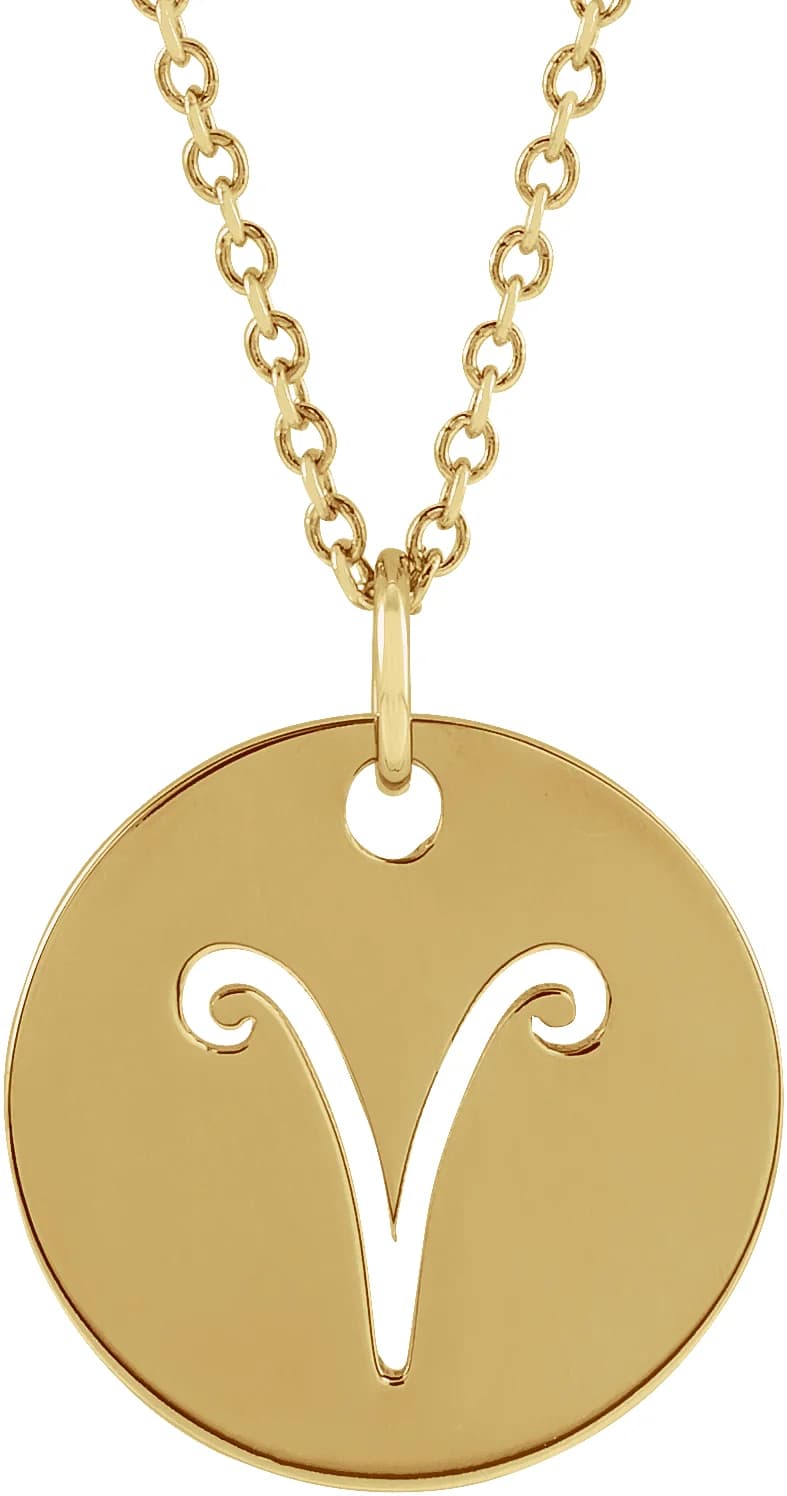 Zodiac Disc Necklace