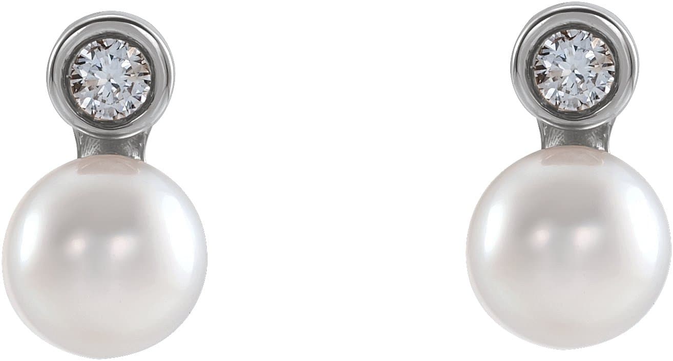 Accented Pearl Earrings view 2