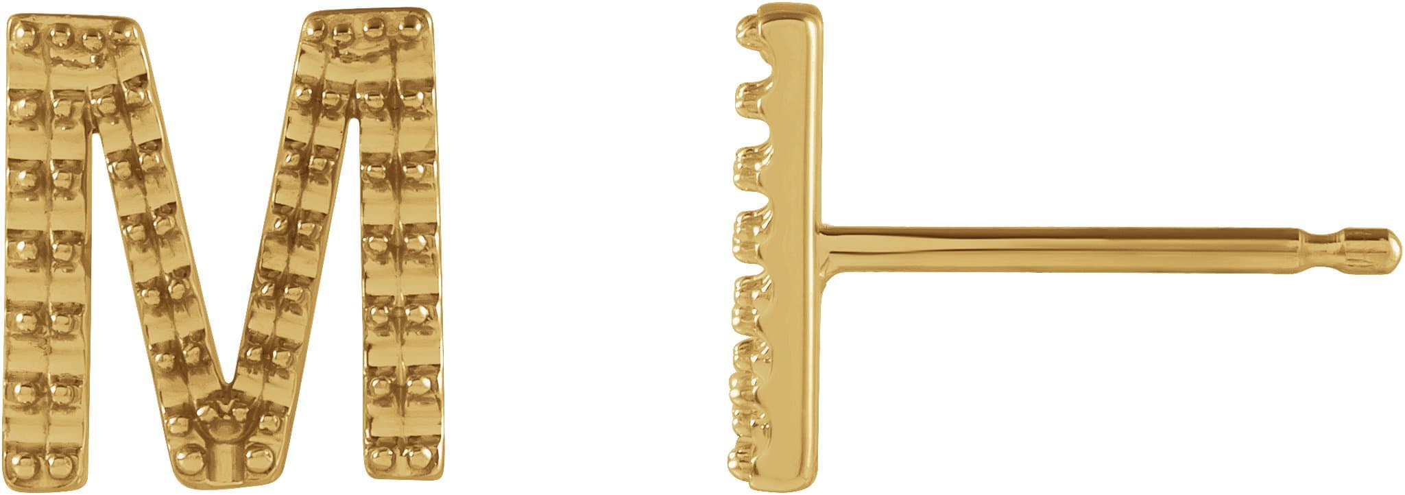 14K Rose Gold .03 CTW Natural Diamond Initial V Earring