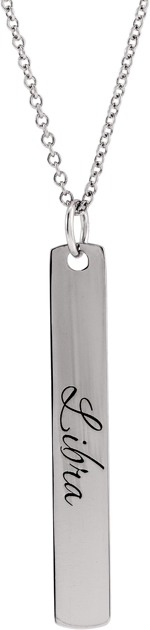 Engravable Bar Necklace or Pendant view 3