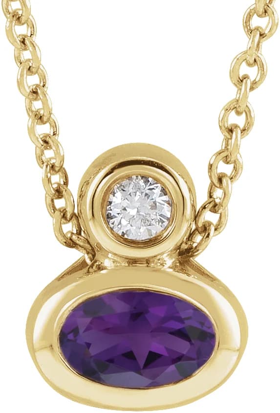 Bezel-Set Necklace
