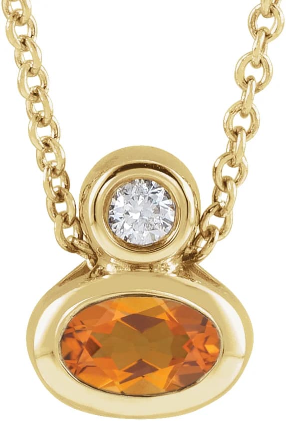 Bezel-Set Necklace