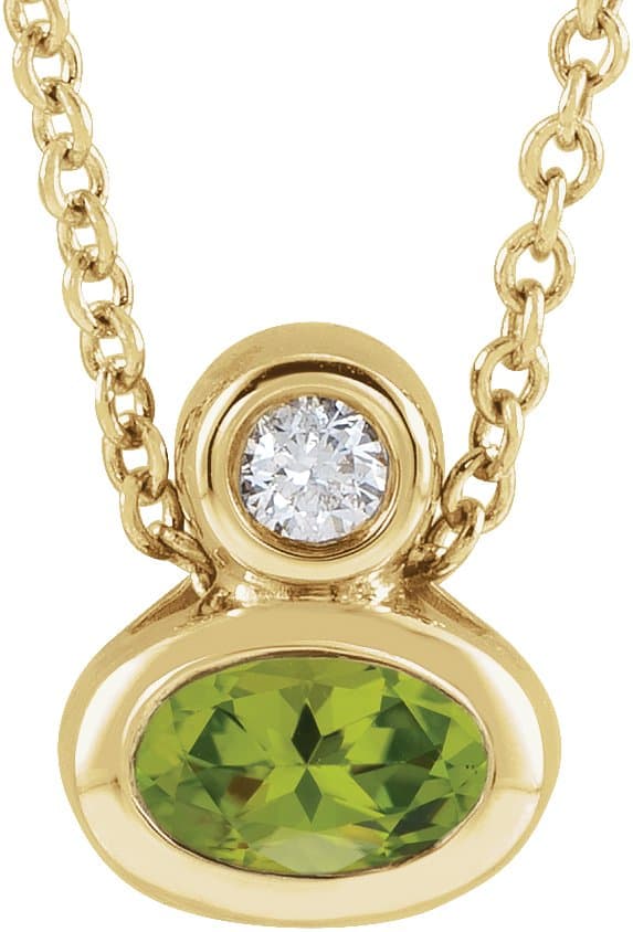 14K Rose 4x4 mm Square Lab-Grown Alexandrite & .03 CT Natural Diamond 16-18 Necklace