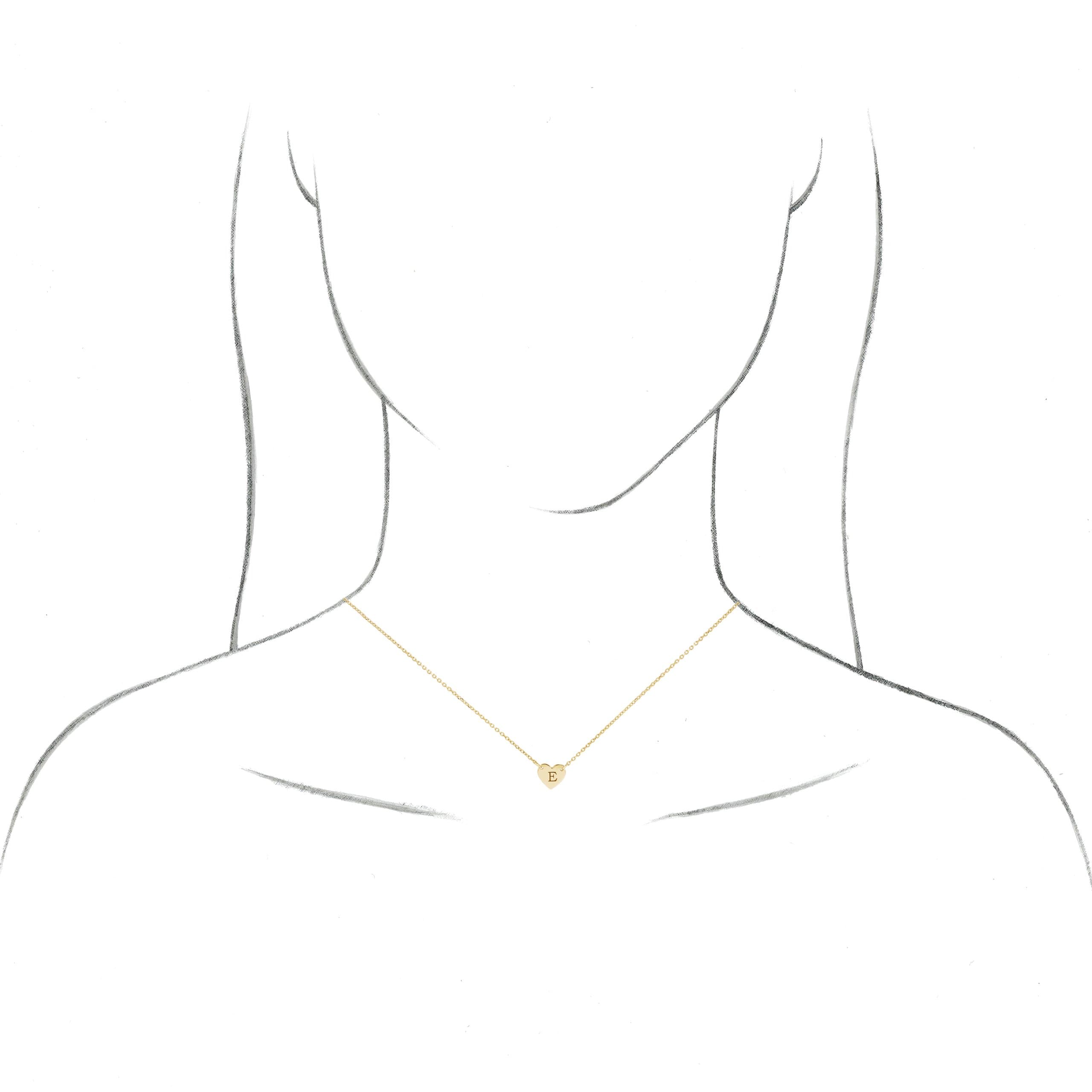 Engravable Heart Necklace view 3