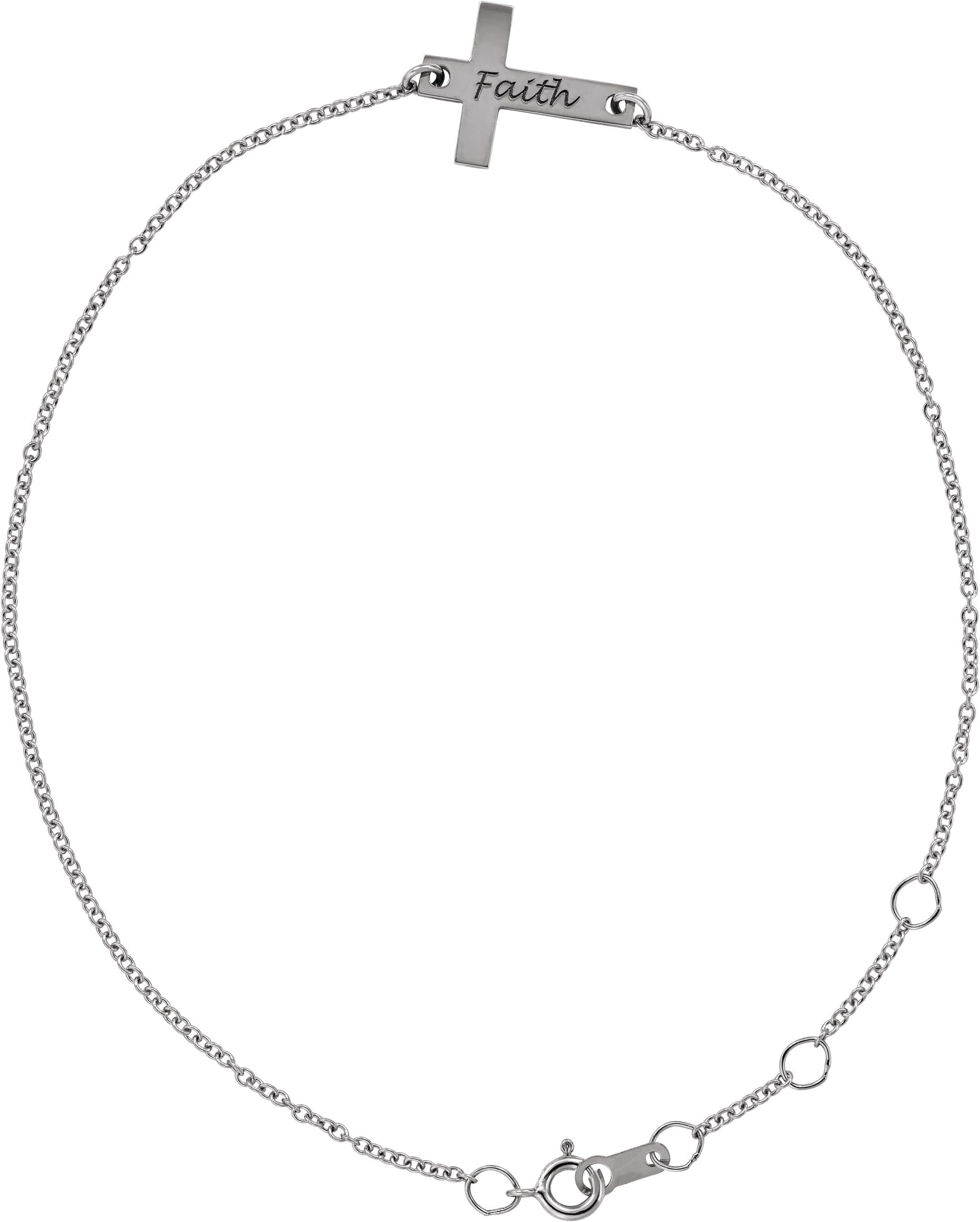 Engravable Cross Bracelet view 3