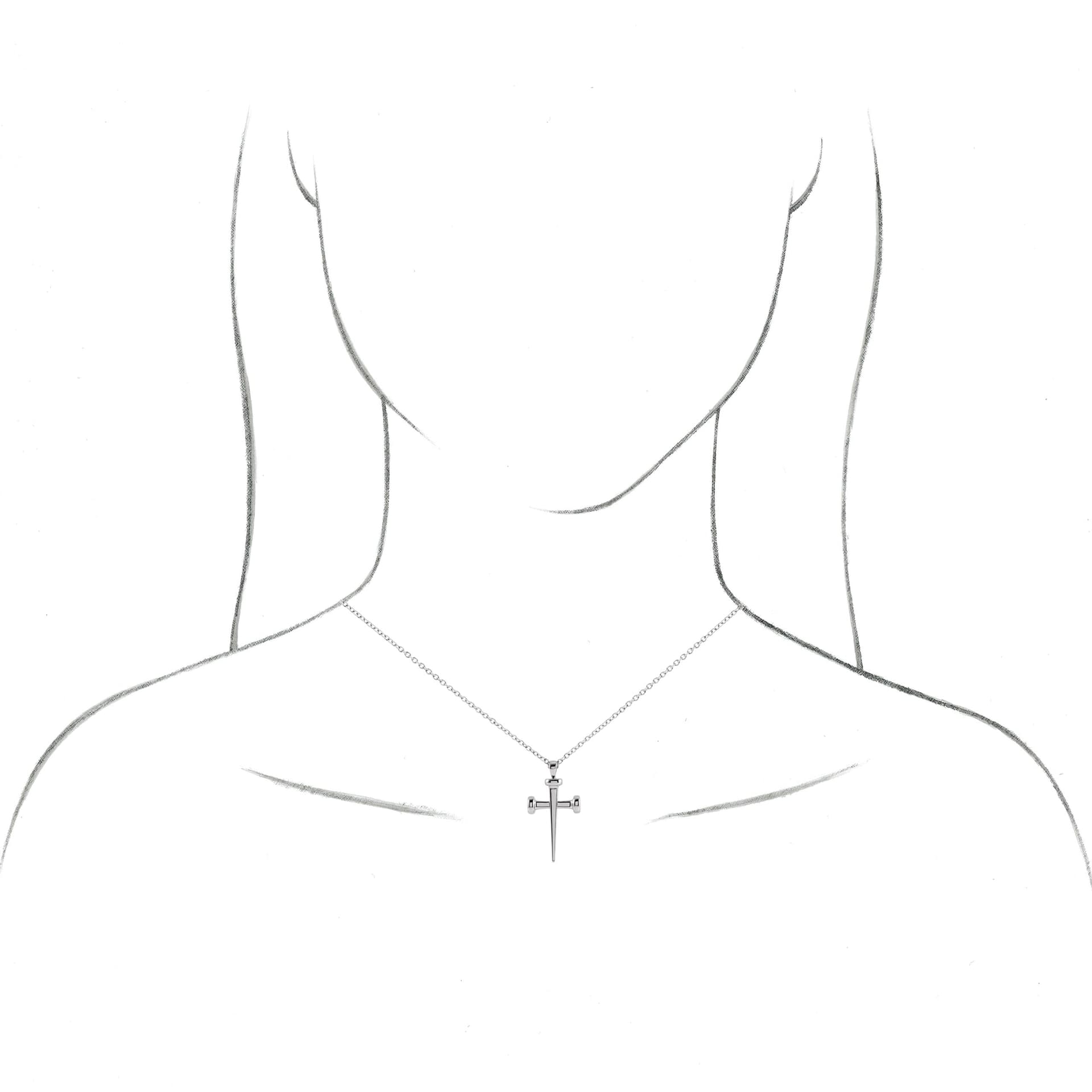 Nail Cross Necklace or Pendant view 3