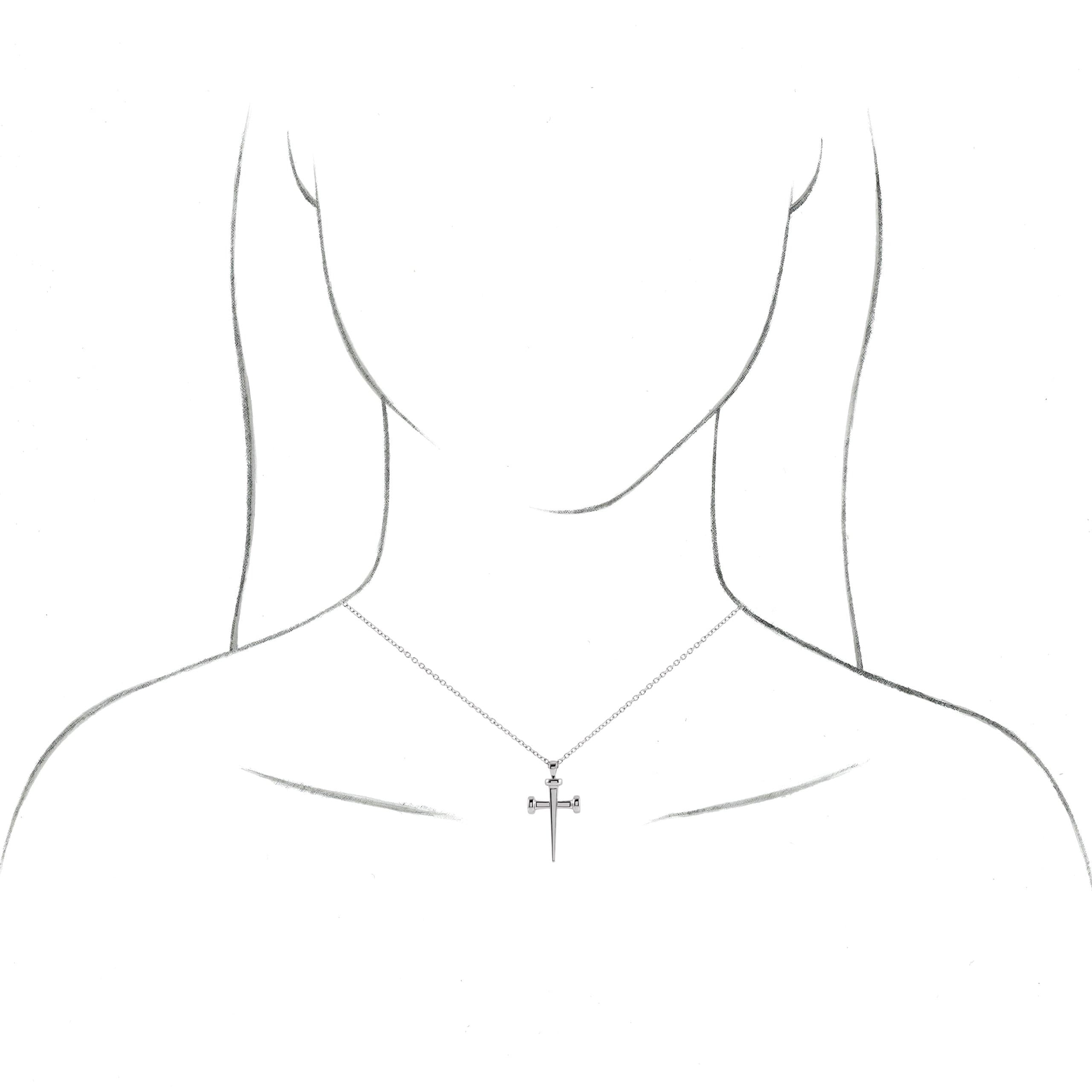 Nail Cross Necklace or Pendant view 3